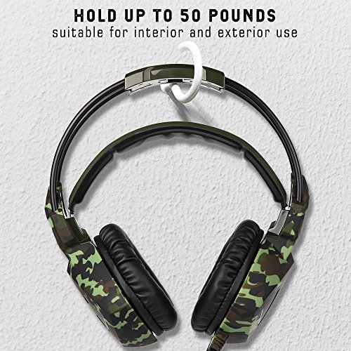 25 Pack Vinyl Ceiling Hooks for Indoor and Outdoor Use - White