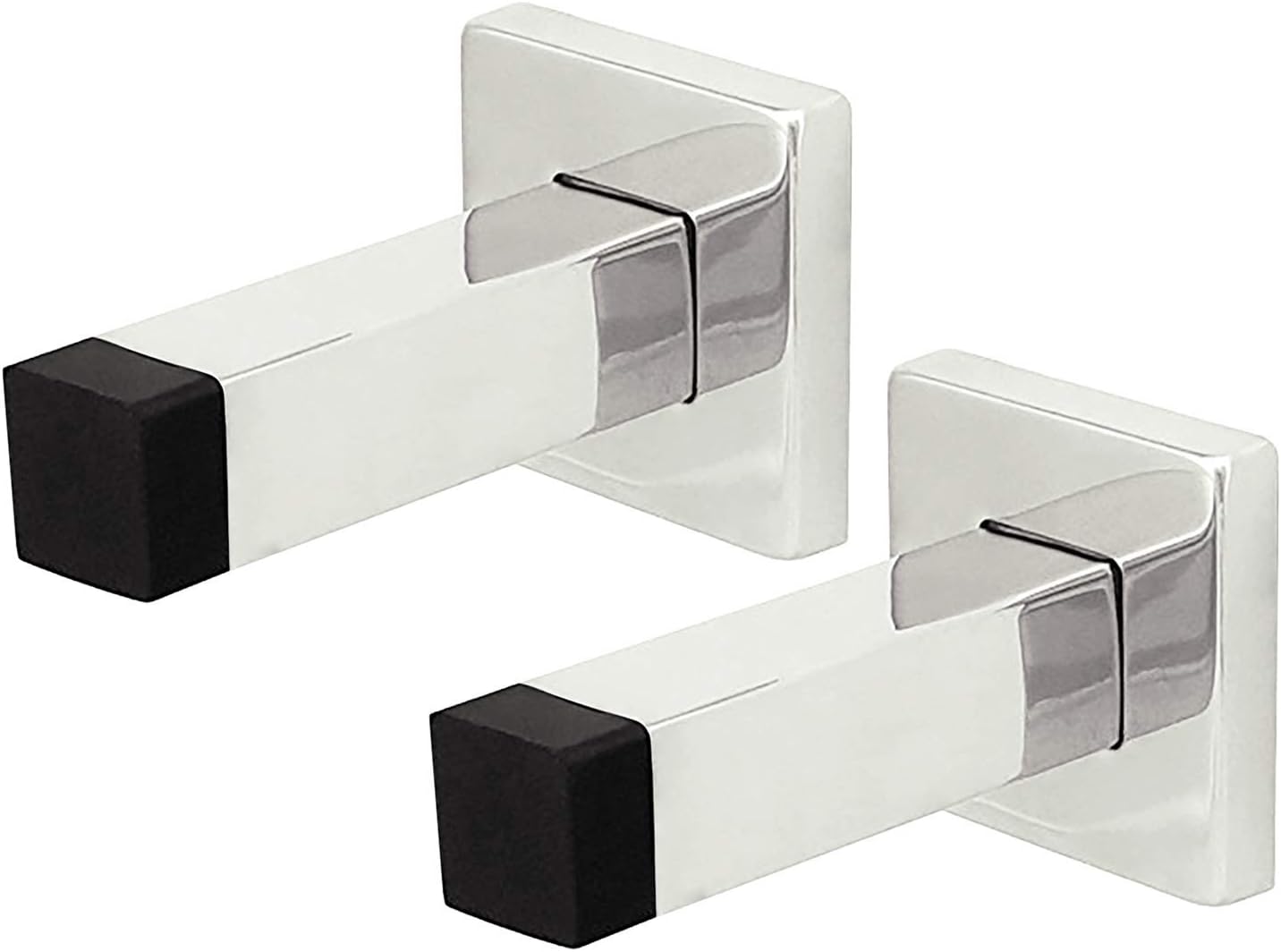 Nuk3y Modern Square Door Stop and Coat Hook 2 Pack