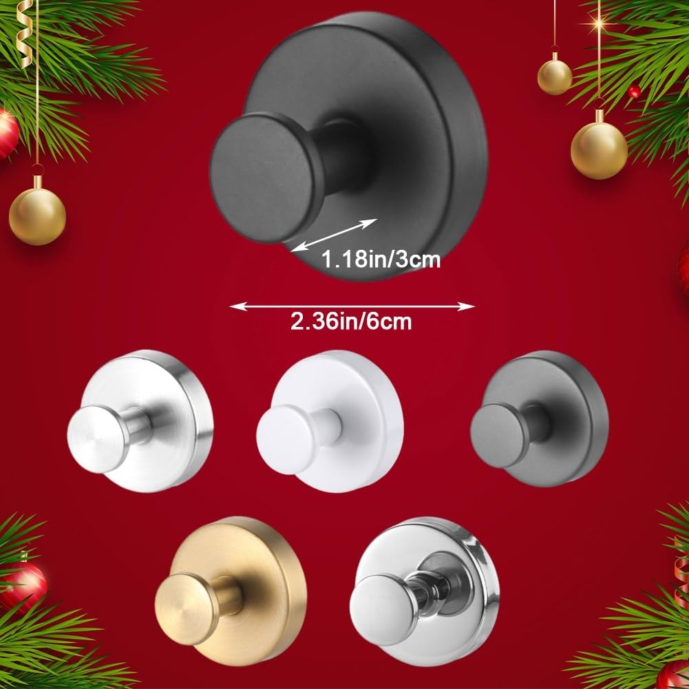 Stainless Steel Suction Cup Hooks for Wreaths 8PCS