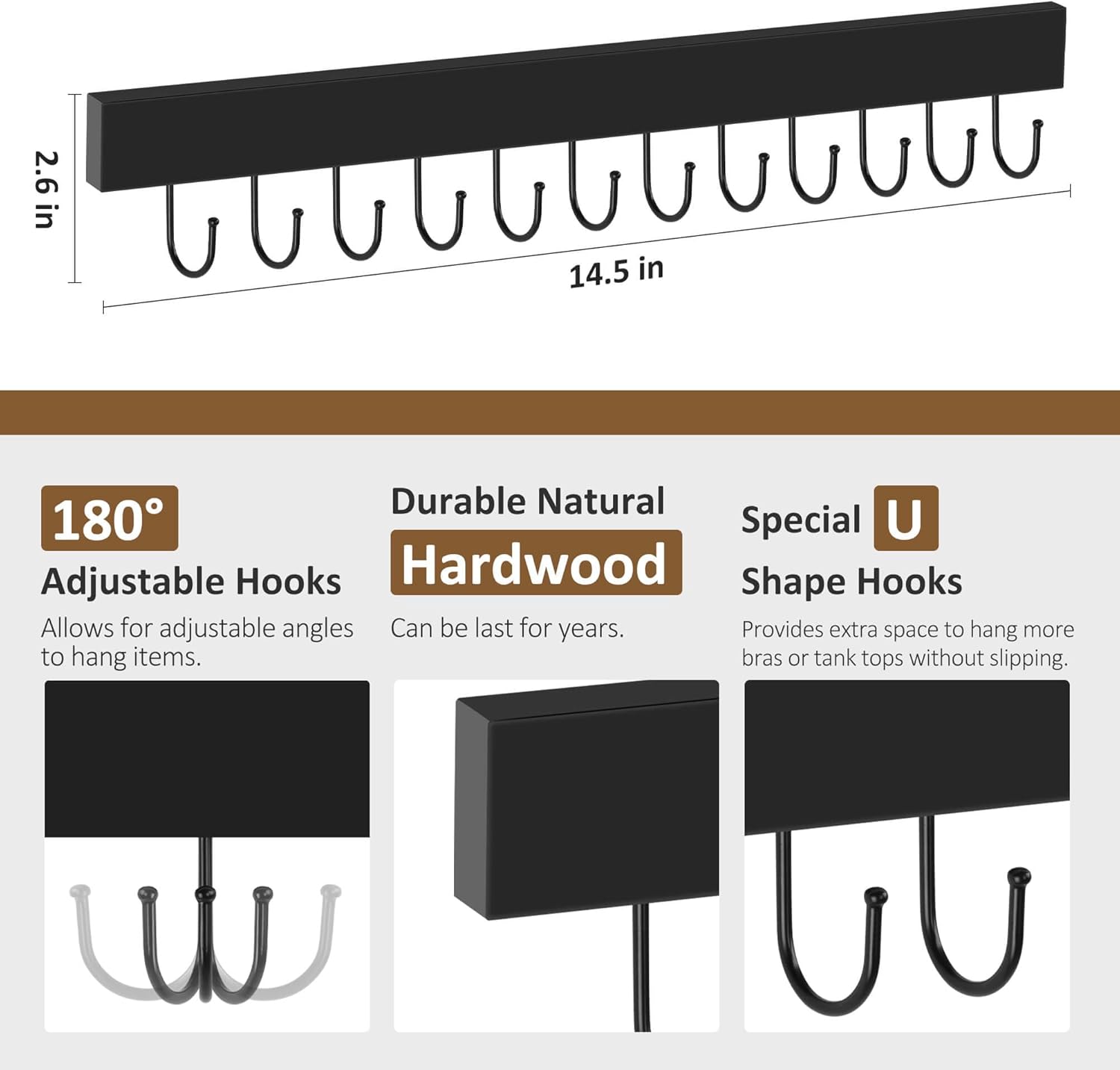 ZEDODIER 2 Pack Wall-Mount Jewelry Organizer Set