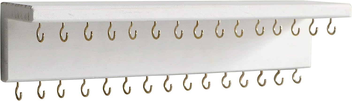 Sany Dayo Home Jewelry Organizer with 30 Hooks and Cosmetics Shelf