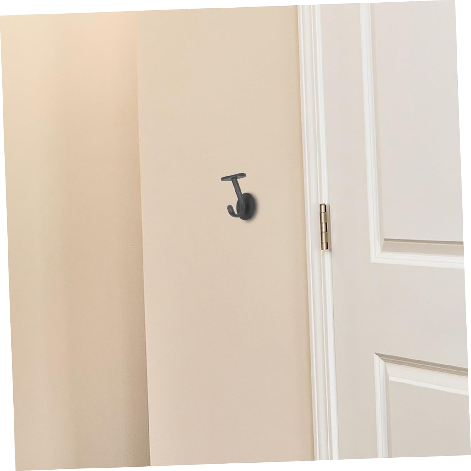 CHILDWEET 6pcs Heavy Duty Adhesive Wall Hooks Gray Design for Hats Bags Towels