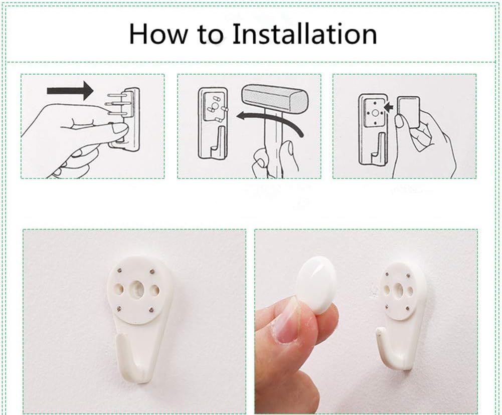 Concrete Wall Hanging Hooks Kit - 36 Pack Multi-Function Utility Hooks for Home Office and Decor