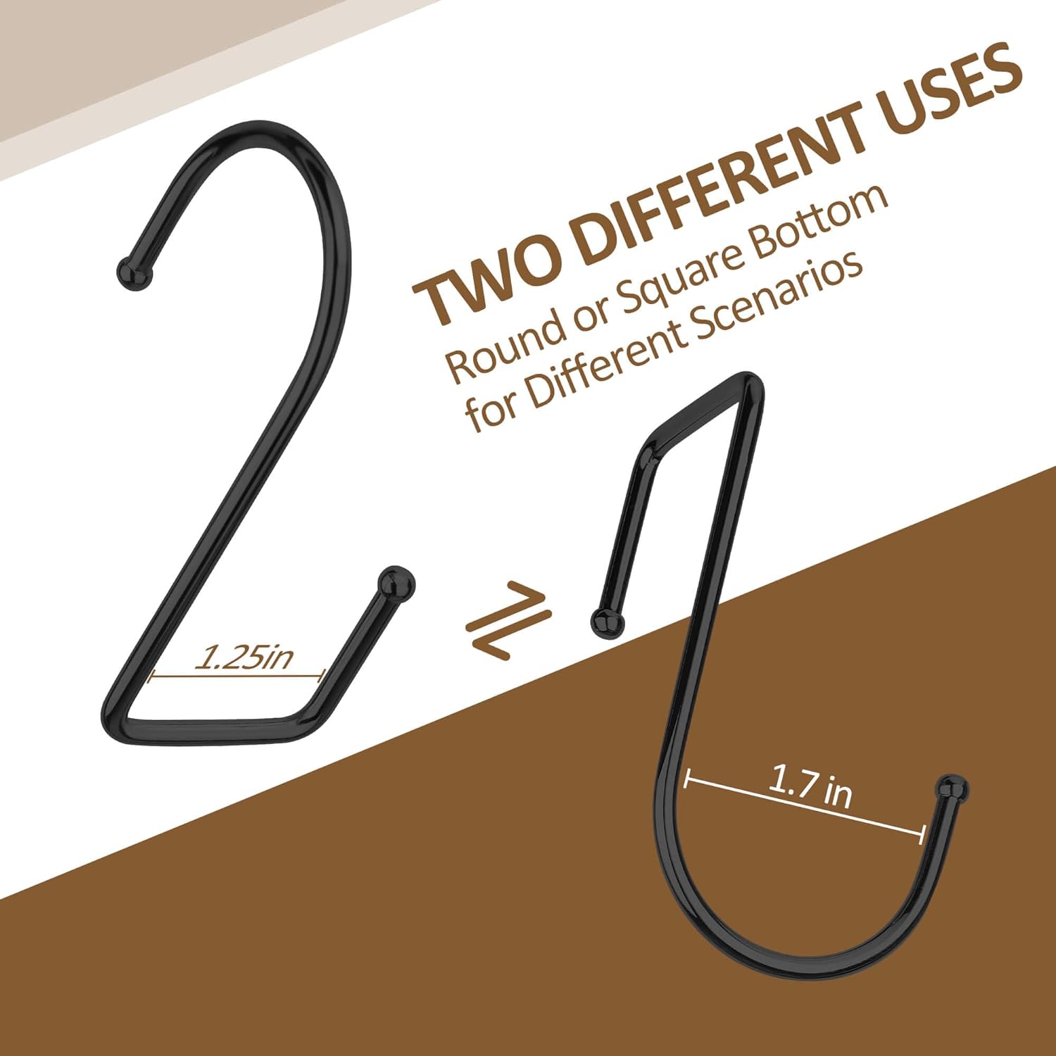 ZEDODIER 15 Pack Purse Hanger Hooks Black