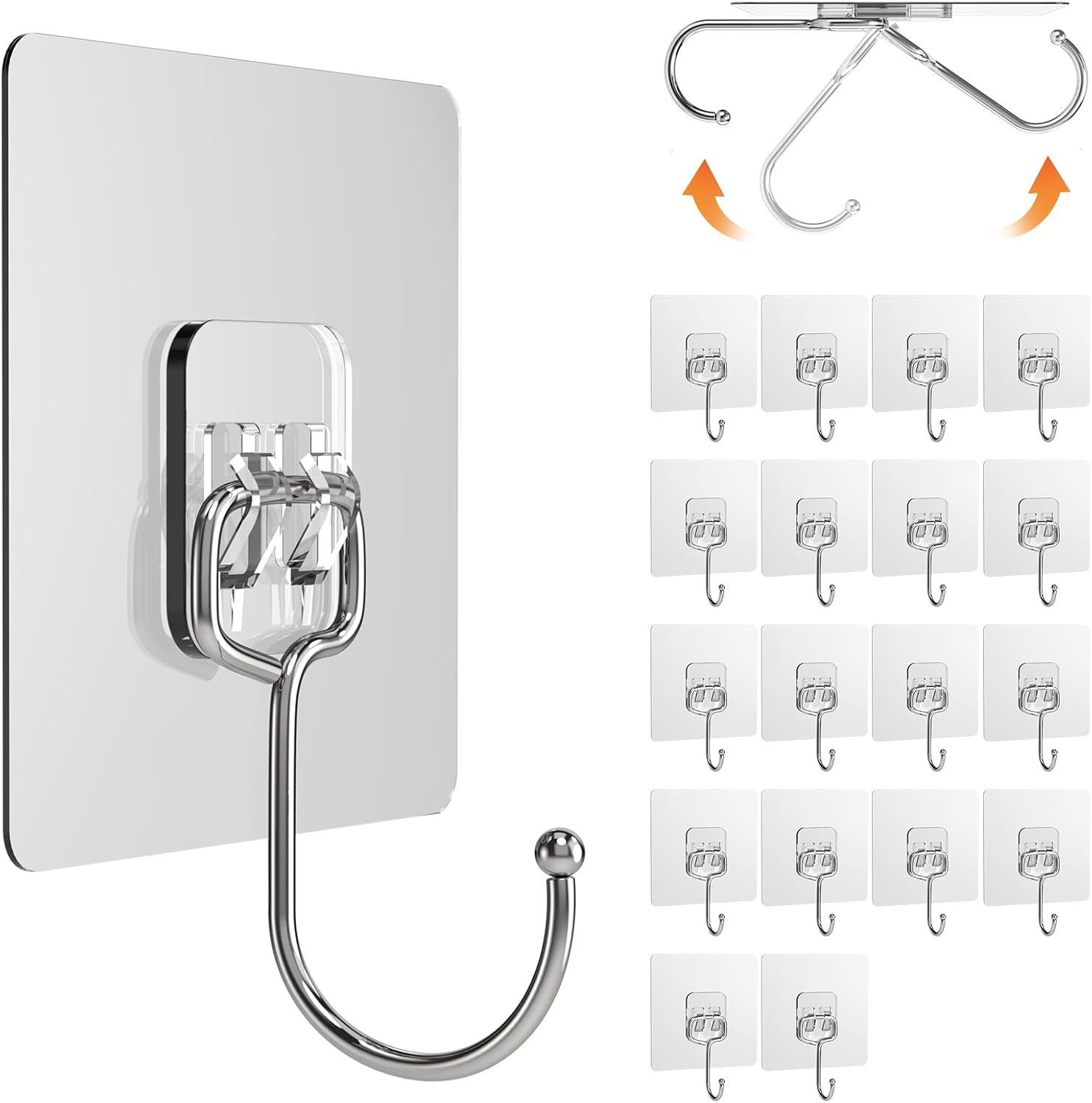 Lsnisni 20 Pack Heavy Duty Adhesive Hooks