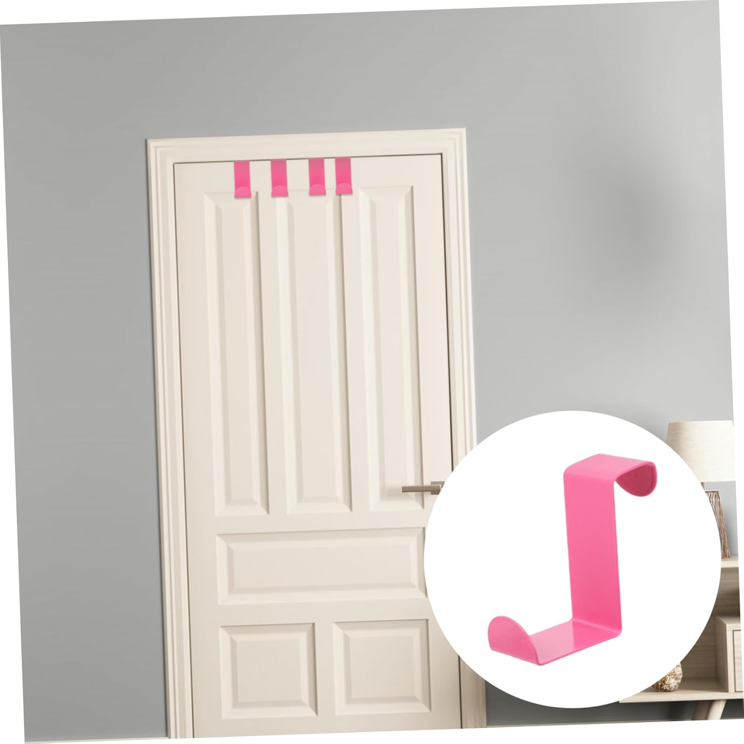 Cabilock 4 Pcs Door Hooks Towel Hangers Keychain Holder