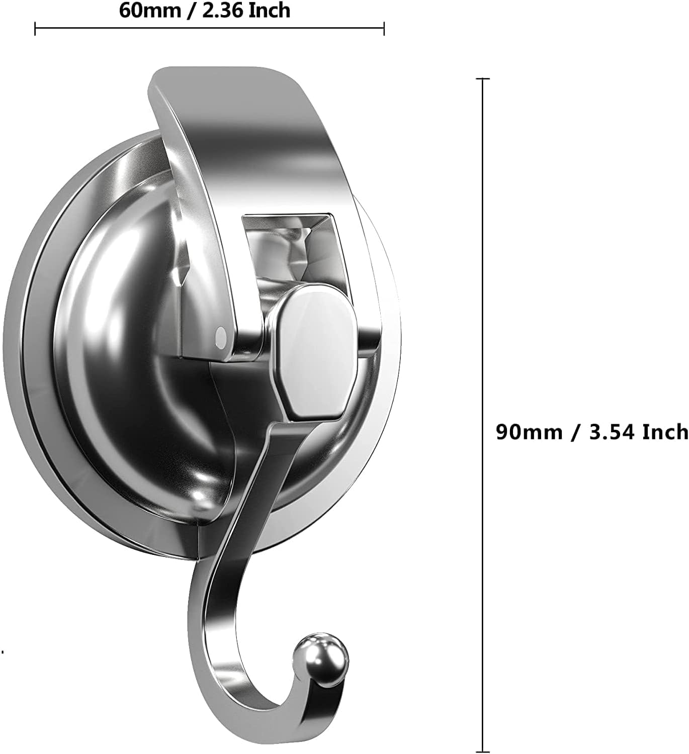 Heavy Duty Vacuum Suction Cup Hooks 4 Pack
