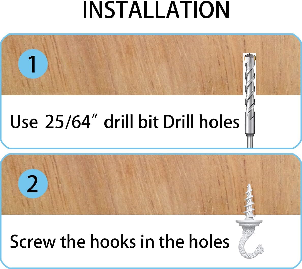 4 Pieces Heavy Duty Swag Ceiling Hooks for Hanging Plants and Decorations White