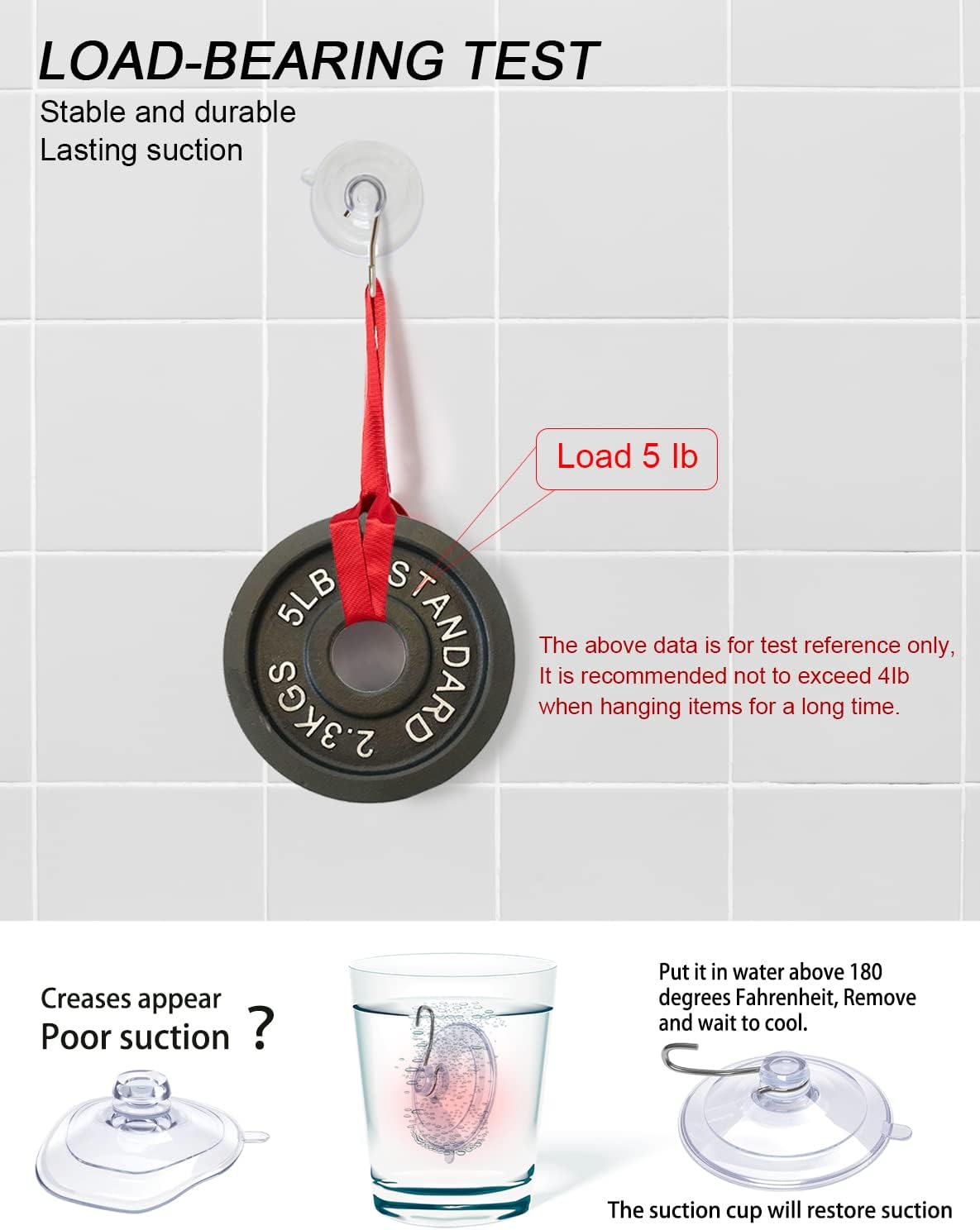 15 Pack Suction Cup Hooks Durable Transparent Reusable for Glass Walls Windows Doors