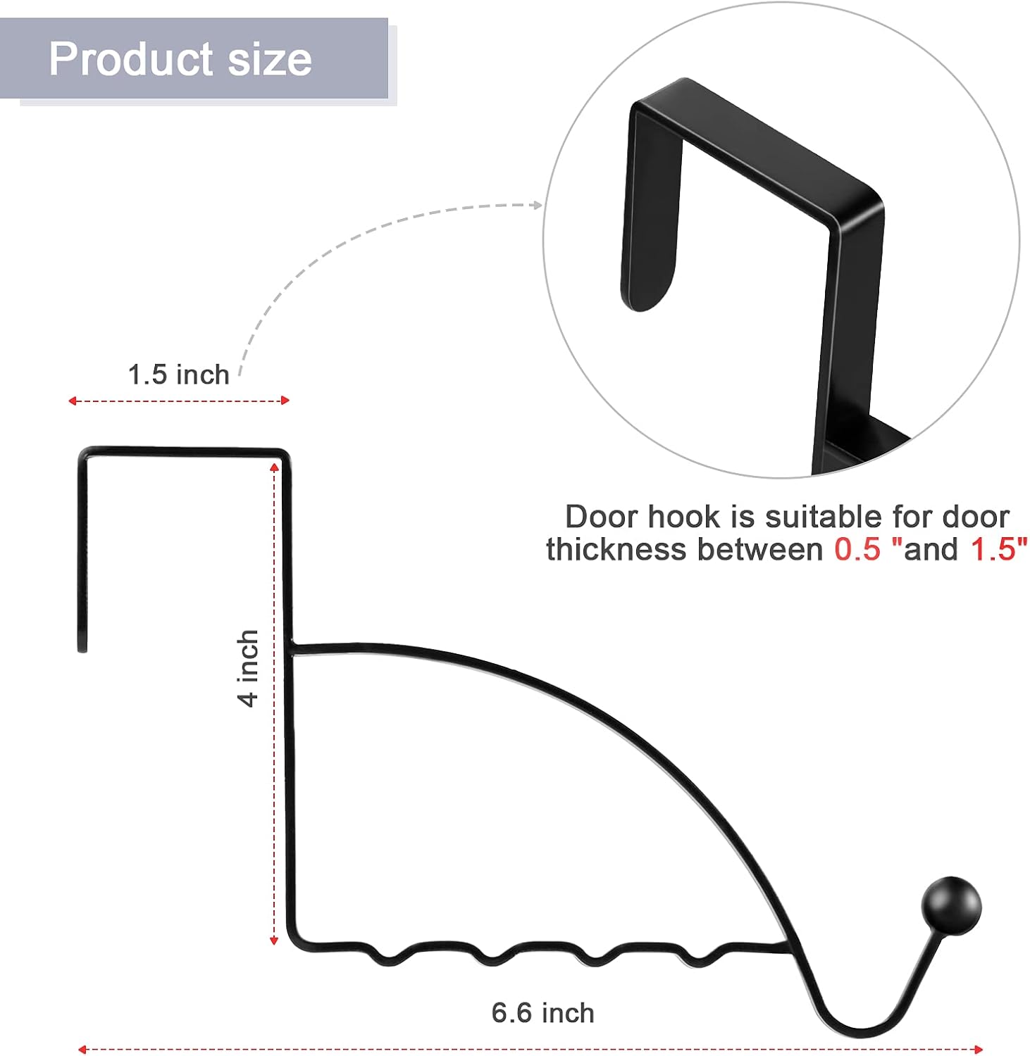 Hotop 2 Pcs Door Hooks Storage Organizer