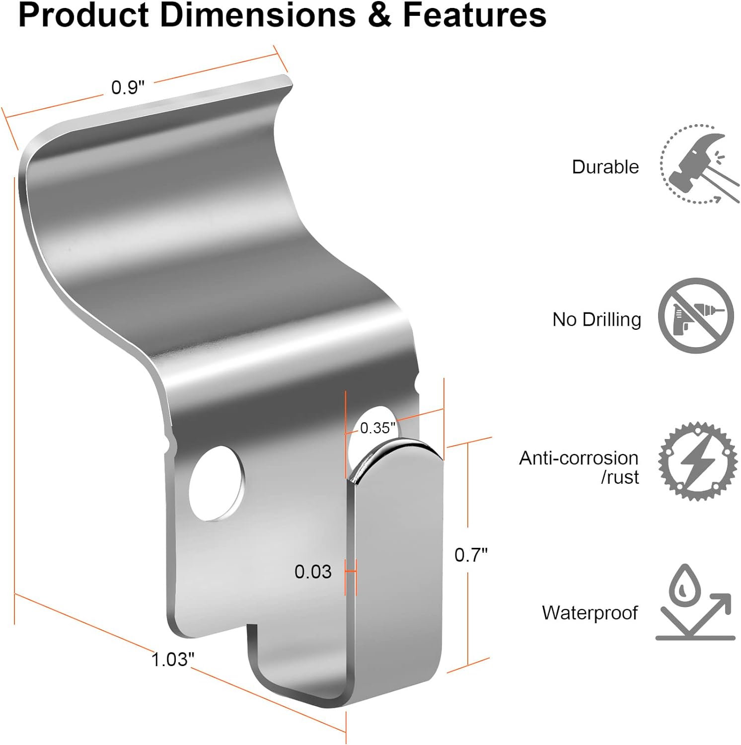 Vinyl Siding Hooks 10 Pack No Drilling 30lbs Capacity