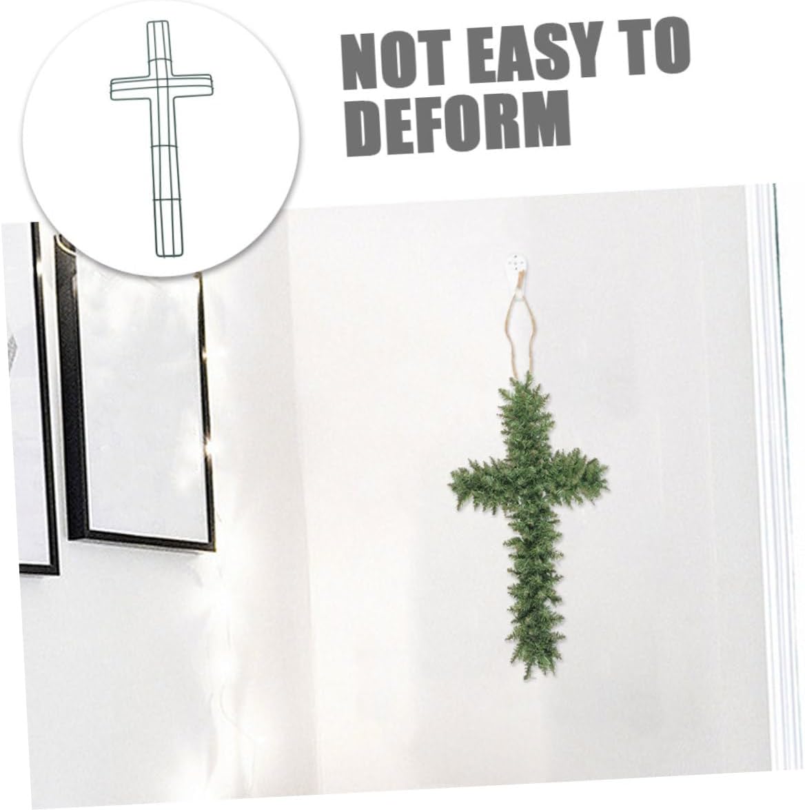 VINTORKY Wreath Frame Garland for Easter Christmas Decor