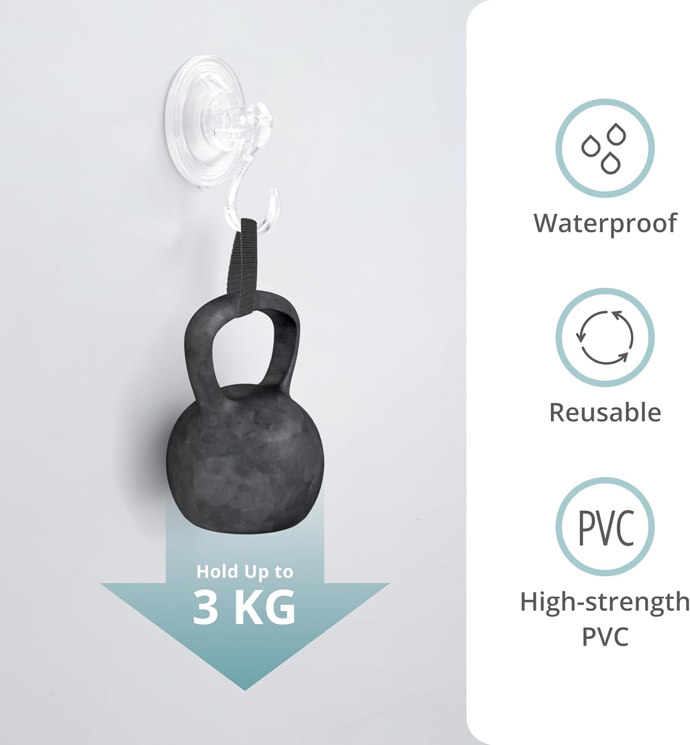 Wildlife Friend Suction Cup Hooks Set of 6 Transparent