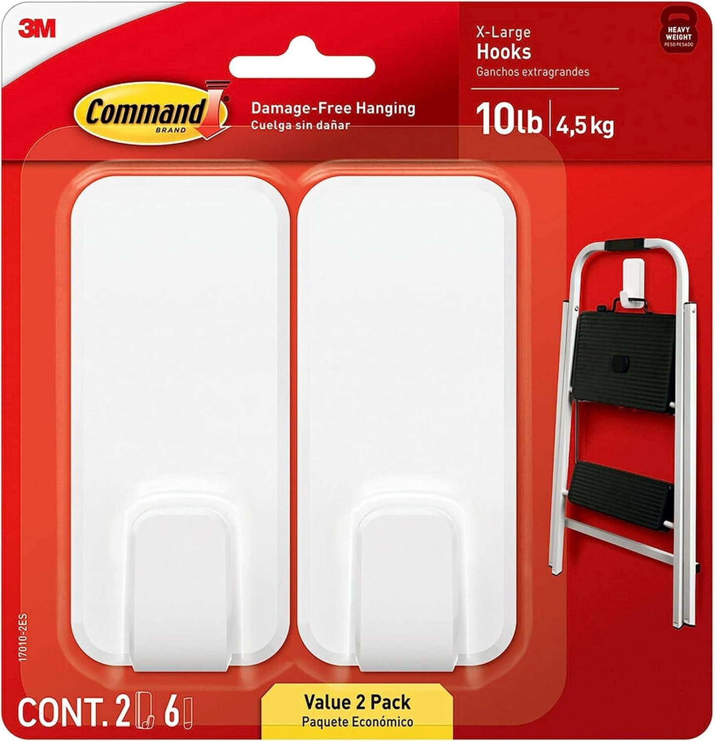 Command 10 lb XL Heavyweight Wall Hook