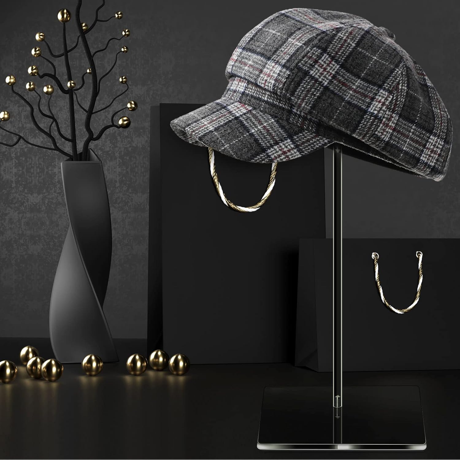 Chunful 4 Piece Acrylic Hat Stand Display Rack