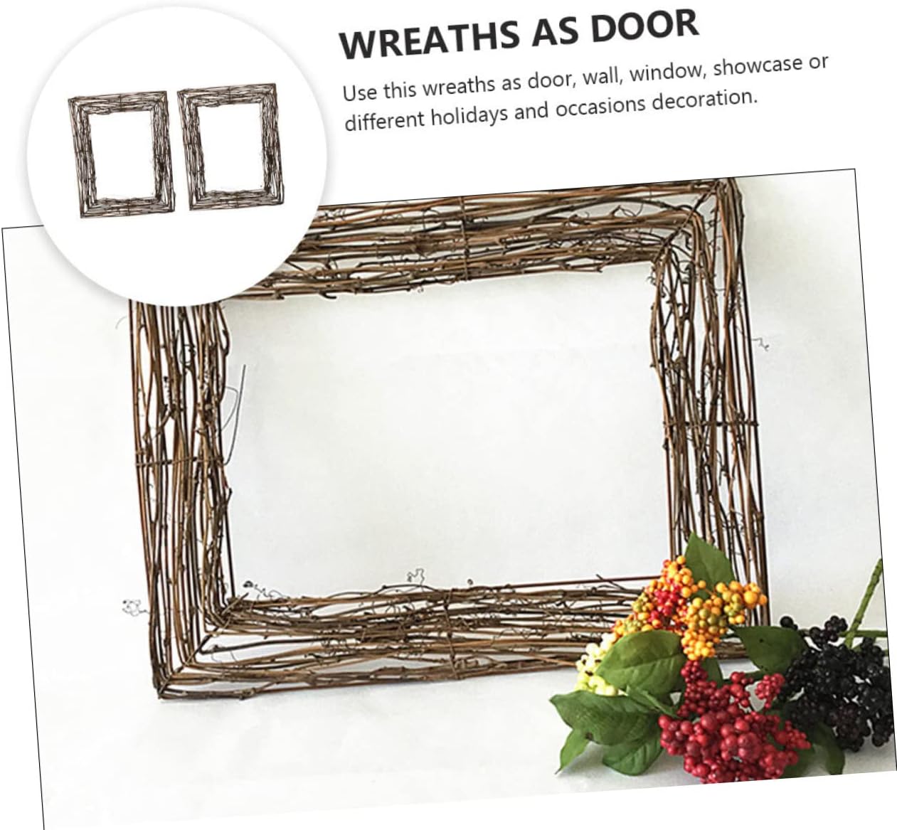 Eco-Friendly Rattan Wreath Hanger Base