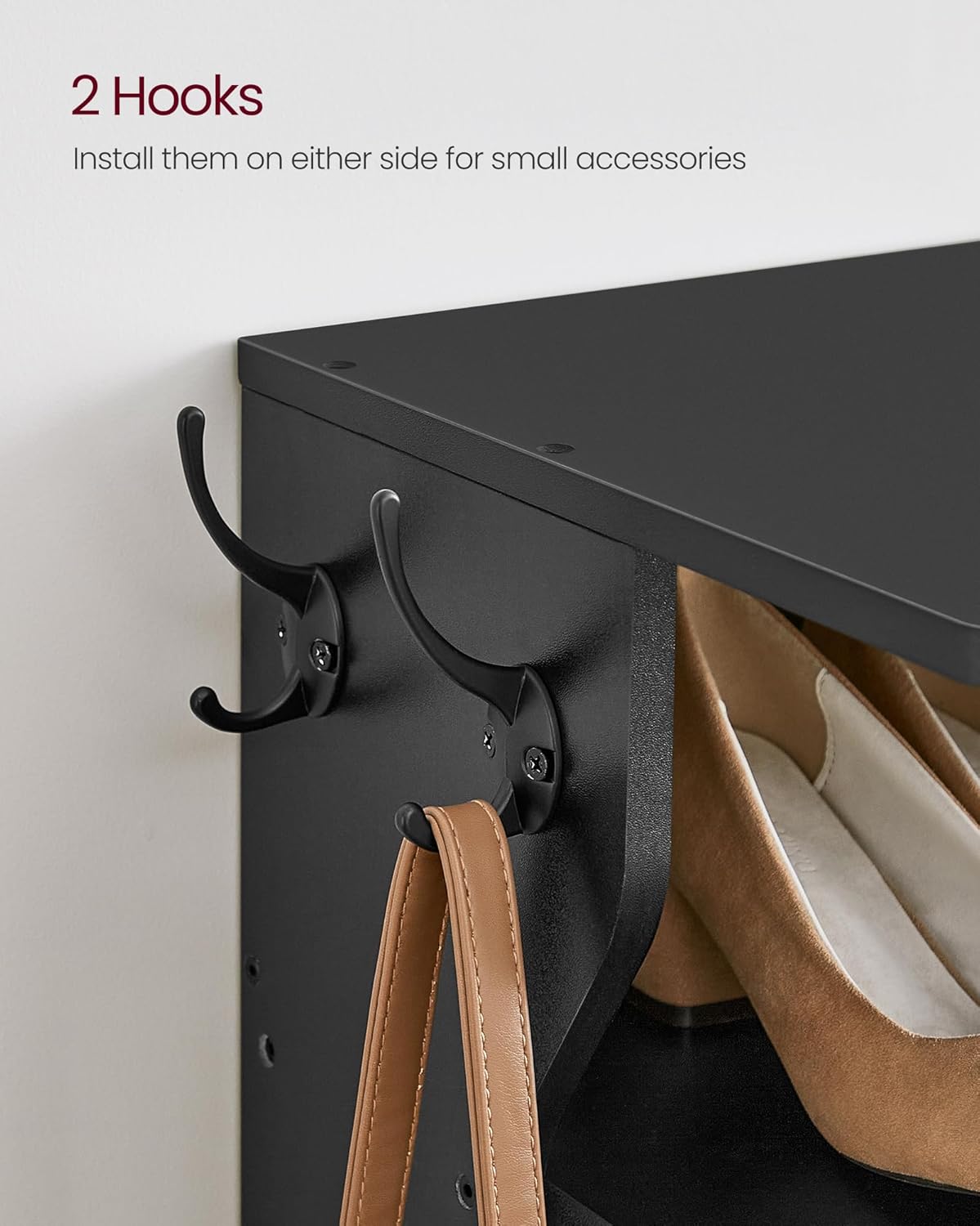 VASAGLE 7 Tier Vertical Shoe Rack Black