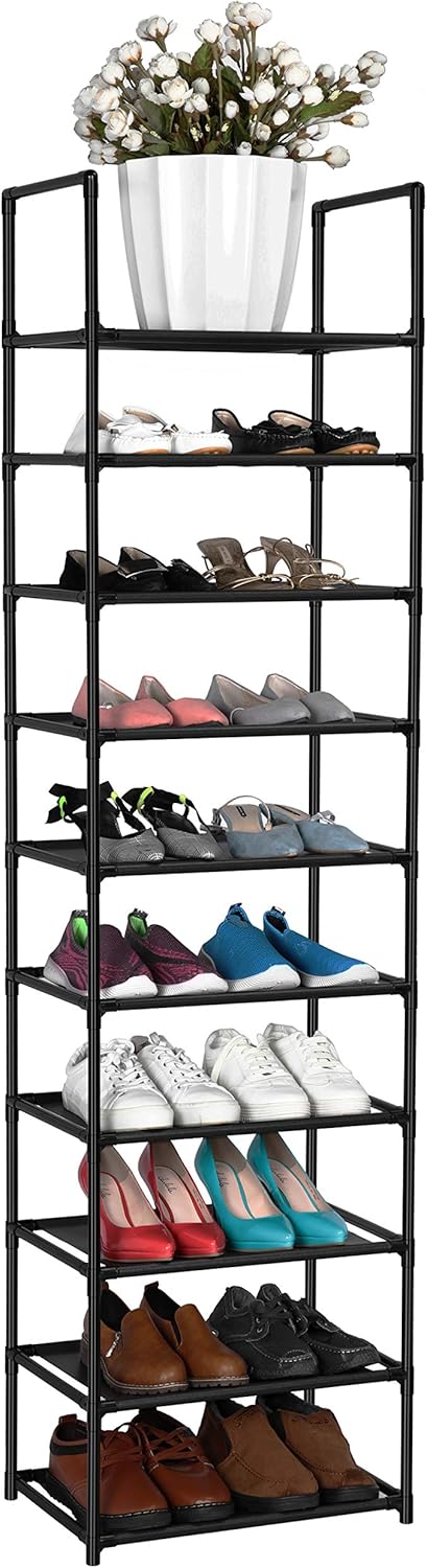 FIDUCIAL HOME 10 Tiers Sturdy Shoe Rack 20-25 Pairs
