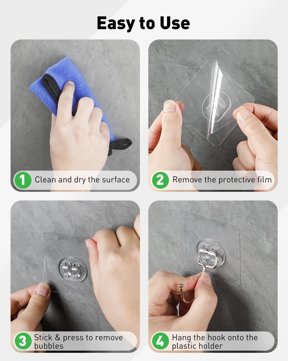 Uniclife 10 Pcs Heavy Duty Wall Hooks