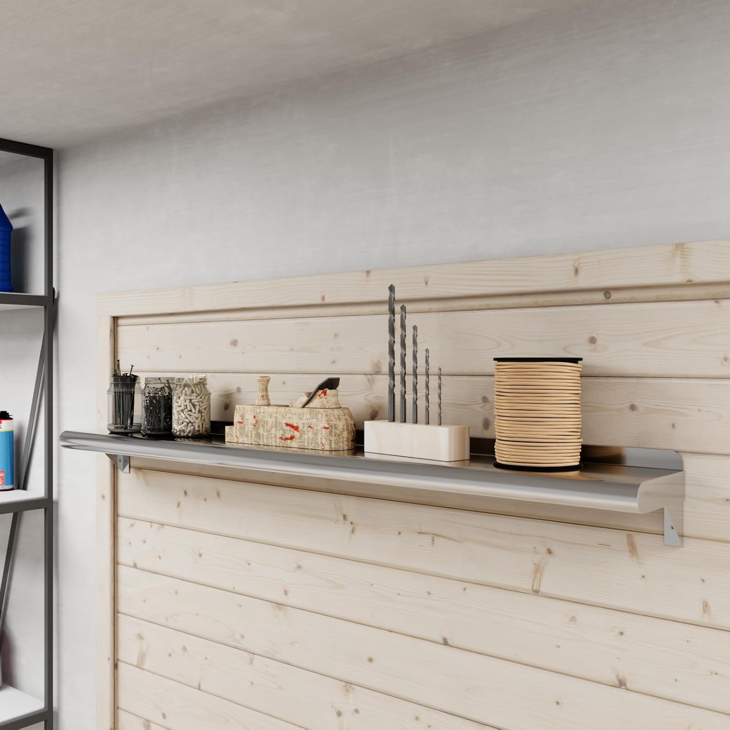 AmGood 6 X 48 Stainless Steel Wall Shelf