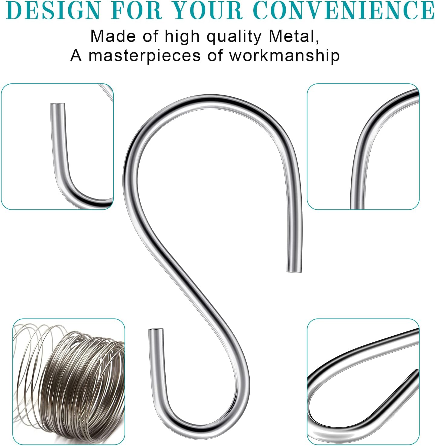 Sratte 120 Pcs Mini S Hook Set for Hanging