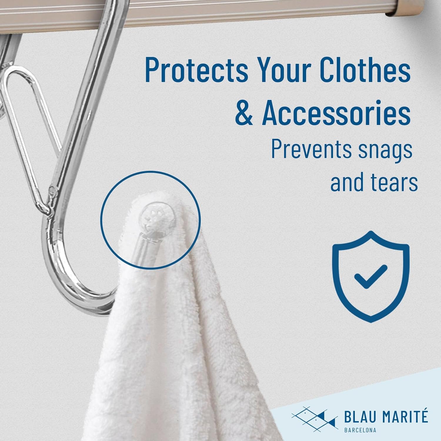 10-Pack Silver S Hooks with Safety Buckle