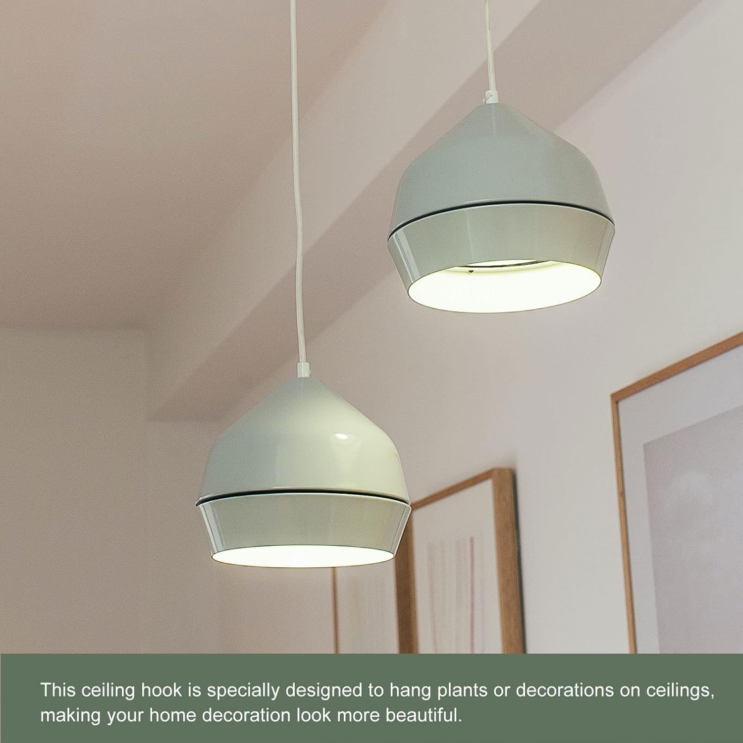 YOKIVE 2 Pcs Heavy Duty Ceiling Hook with Round Plate for Plants and Decorations