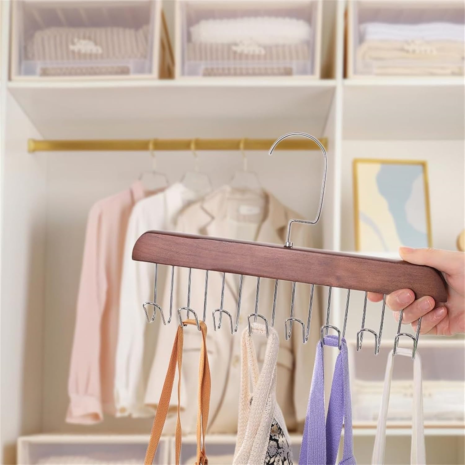 2PCS Anti-Slip Multi-Hook Coat Racks with 16 Hooks