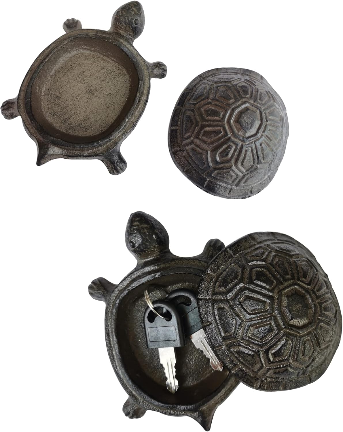 BSTGIFTS Cast Iron Turtle Key Hider