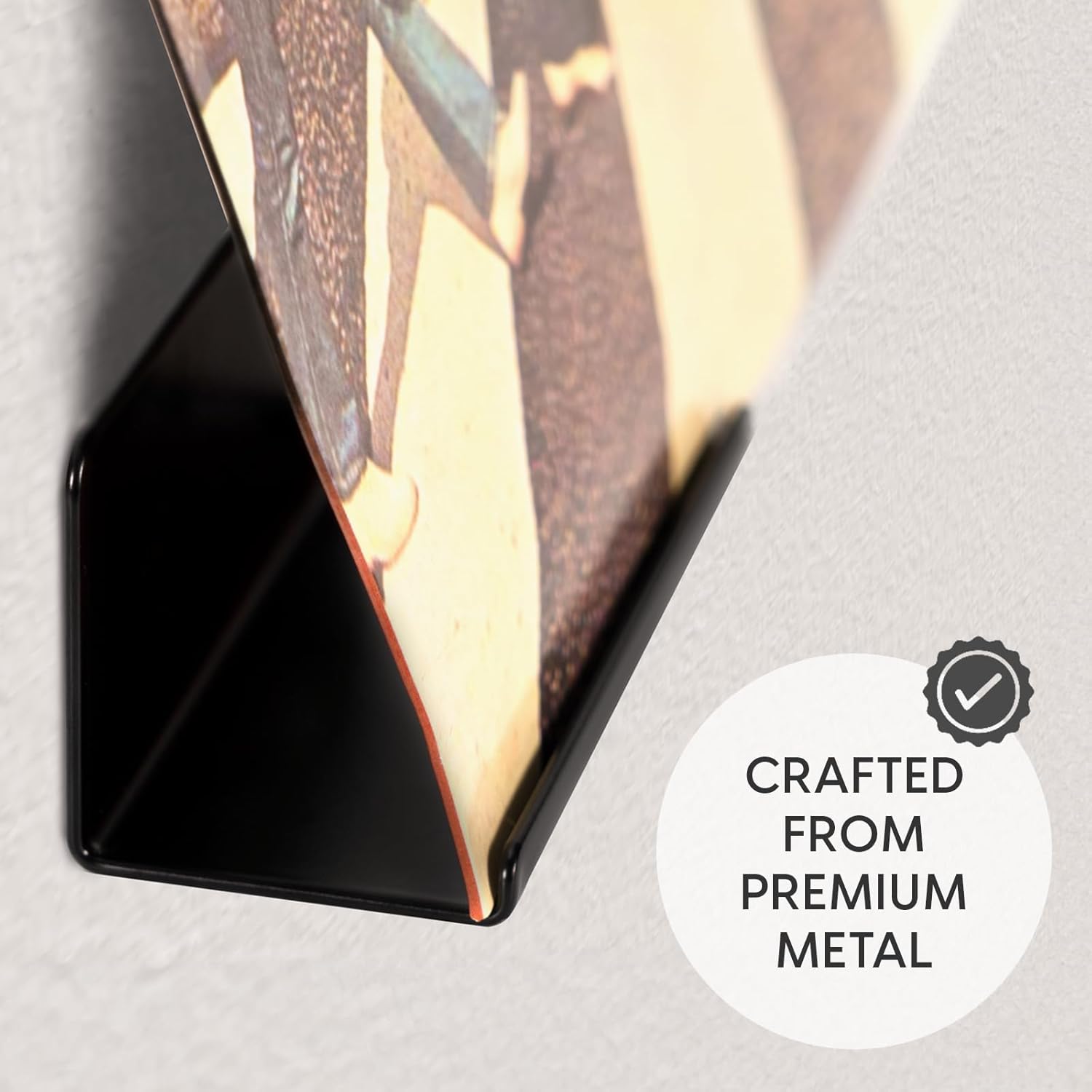 Vinyl Record Display Shelf - 6 Wall Mount Holders for Floating Display