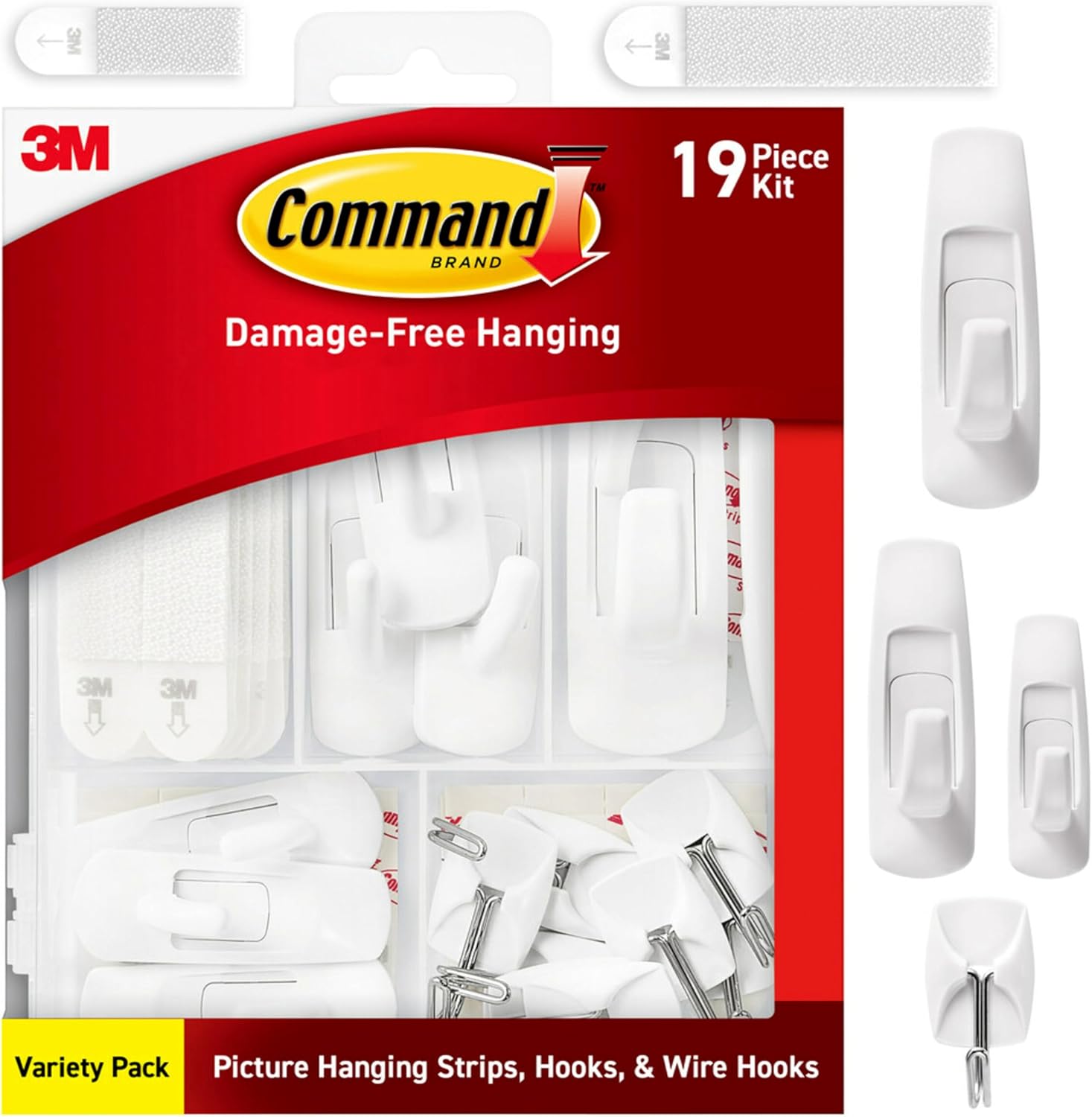 Command Variety Pack 10 Picture Strips 6 Wire Hooks 8 Utility Hooks