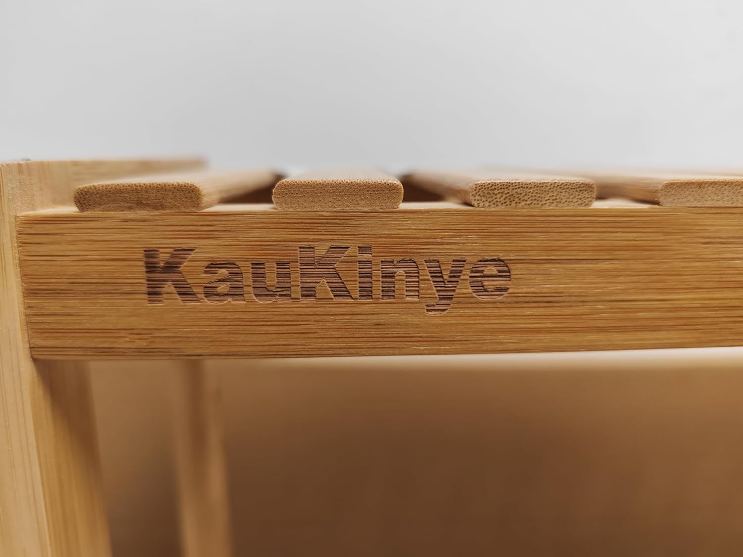 Kaukinye Bamboo 3-Tier Bathroom Shelf with Bar