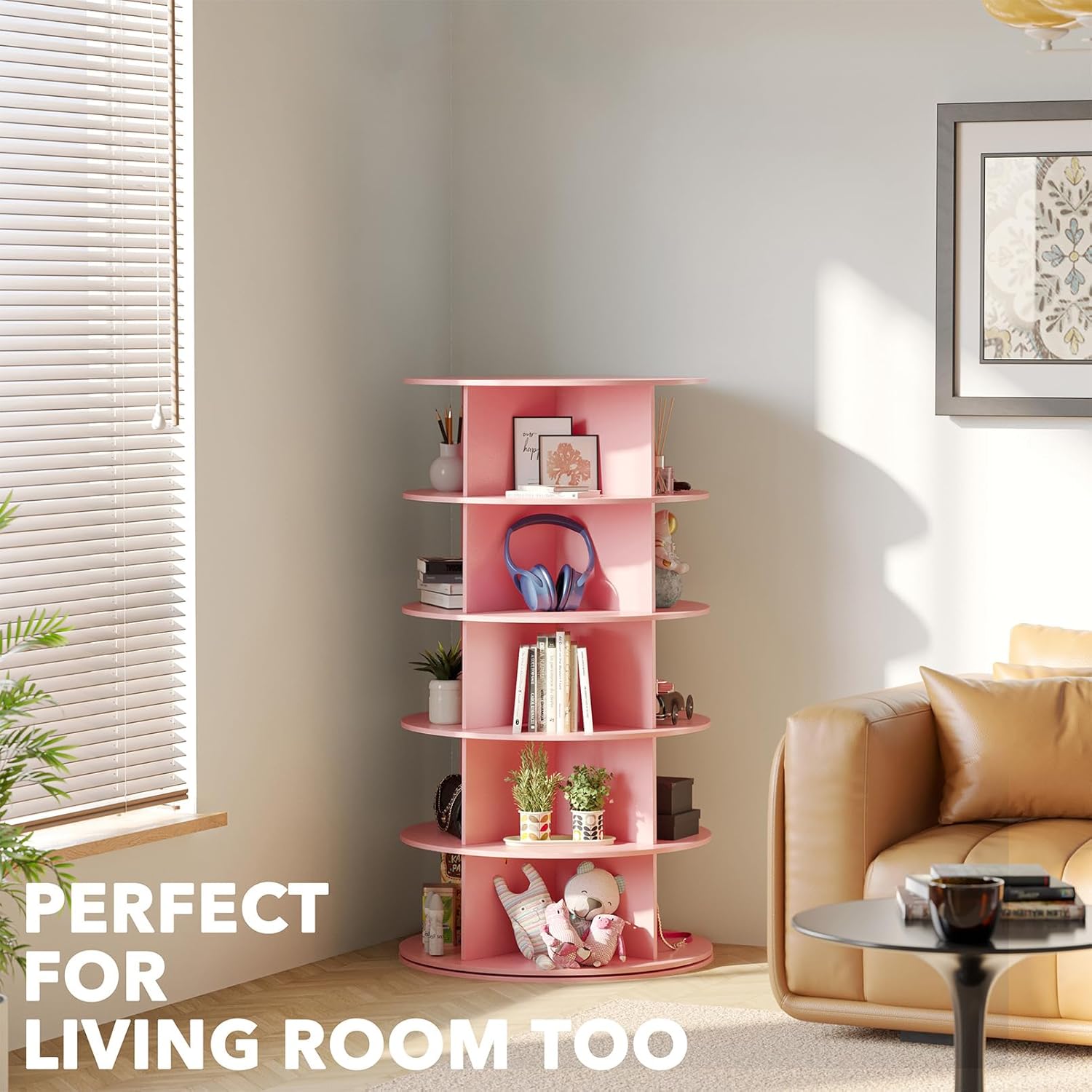 SpaceAid 5 Tier Rotating Shoe Rack Tower
