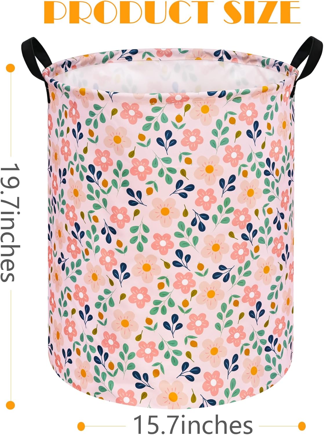 Kids Flower Hamper Storage Bins for Girls Room Decor