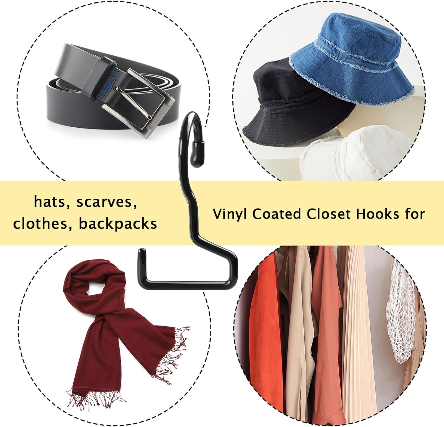 Dapute 8 Pack Twist Design Bag Hanger for Closet