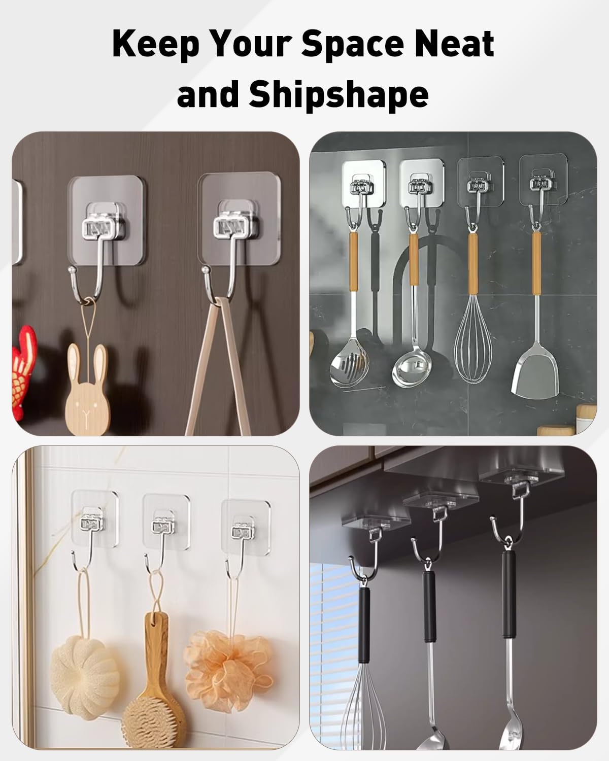 Uniclife 10 Pcs Heavy Duty Wall Hooks