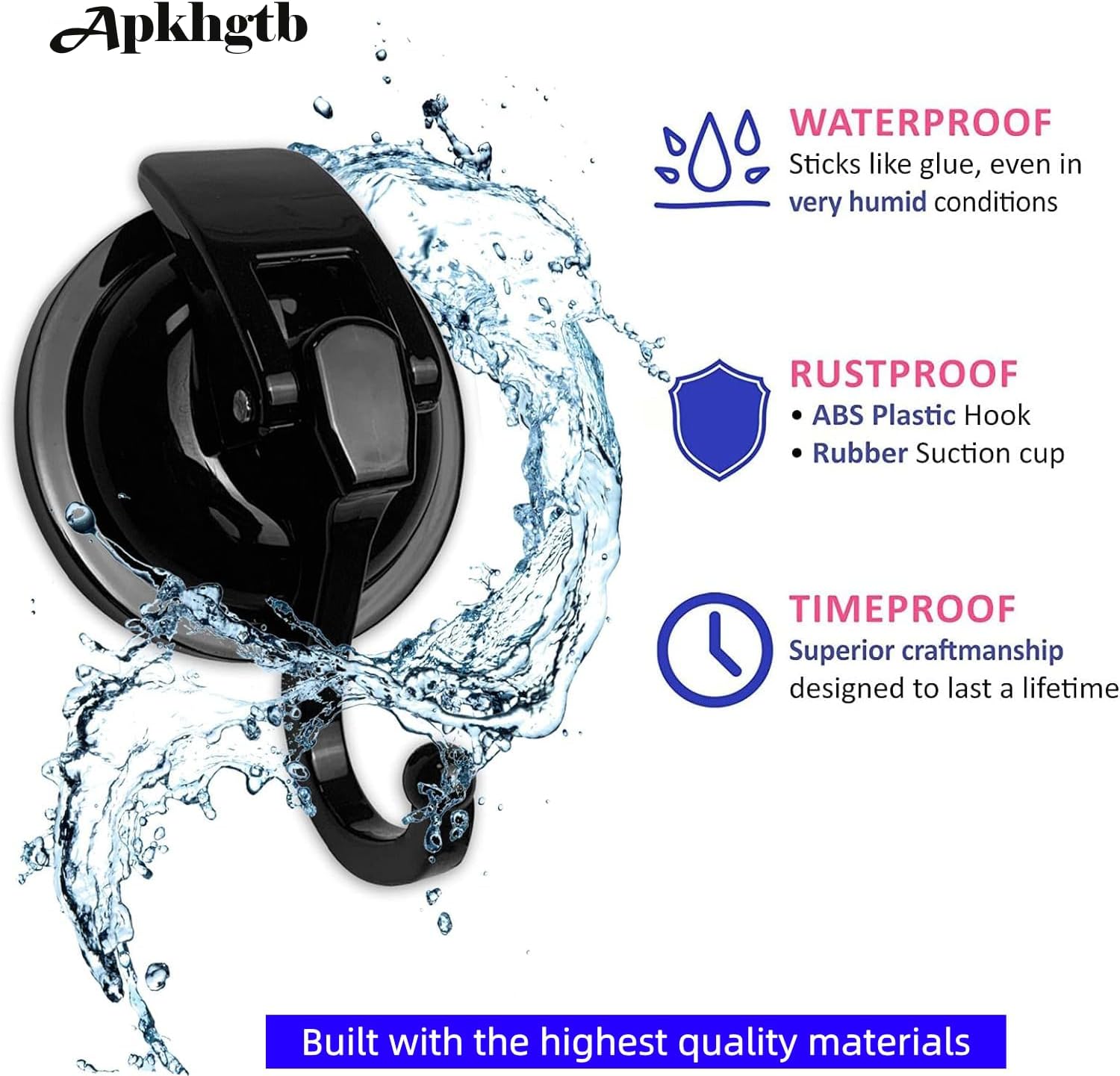 Suction Shower Hooks 2 Pack Strong Grip Wreath Hanger