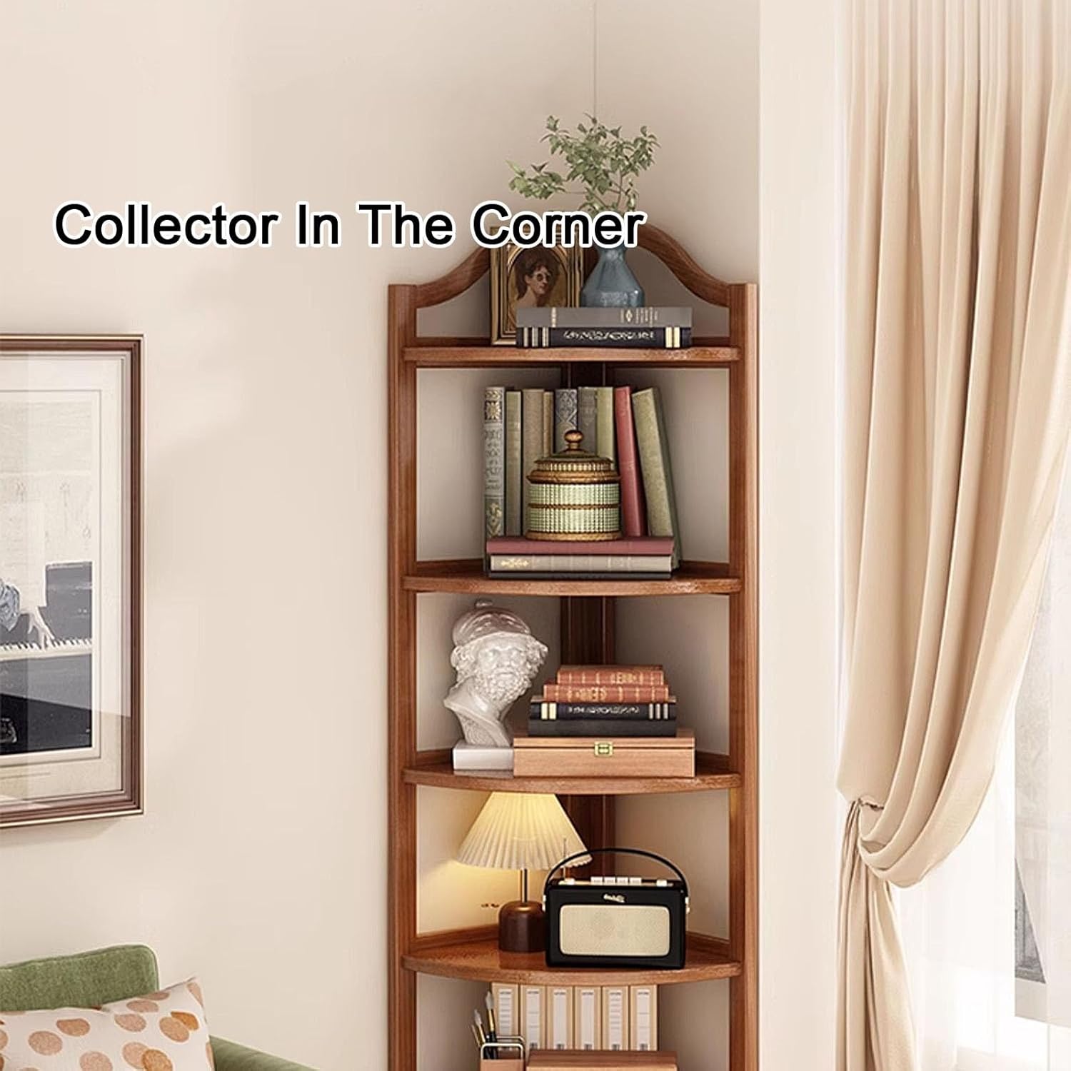 WHYATT Red Corner Storage Shelf Unit