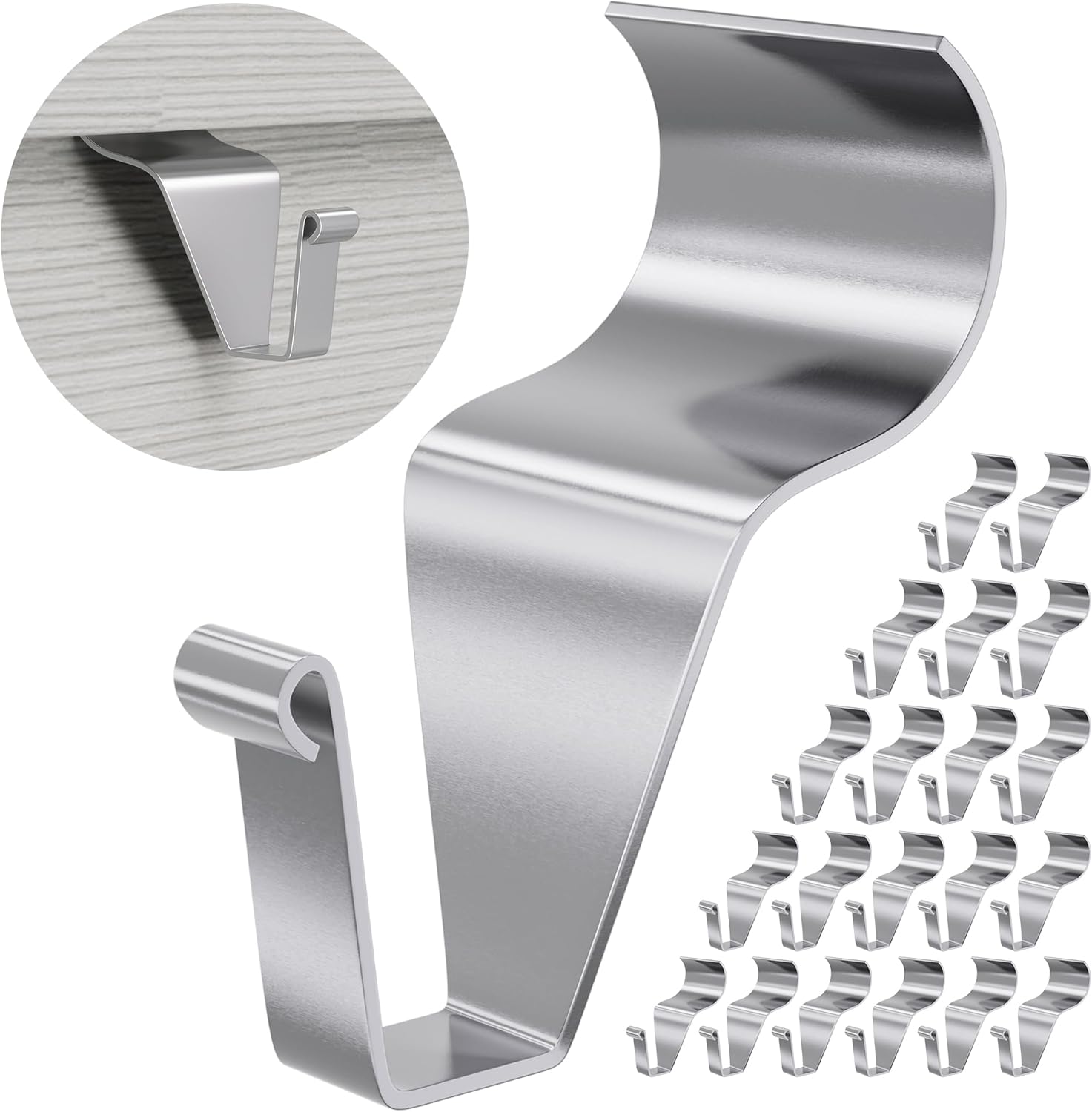 MUAKIOY Vinyl Siding Hooks 20 Pack No Drill Damage-Free Wall Light Hangers