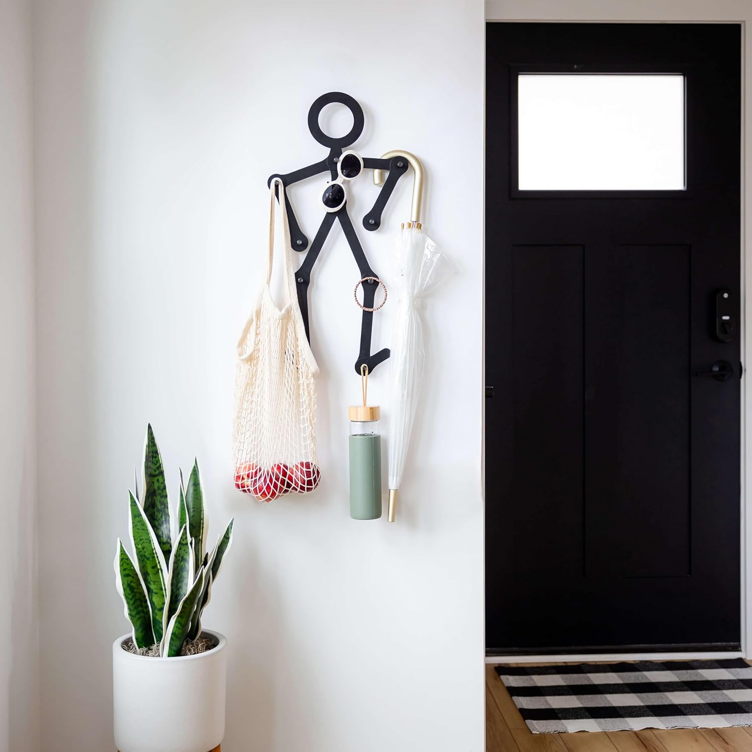 Three by Three Seattle FITCHECK Wall Rack in Black Metal