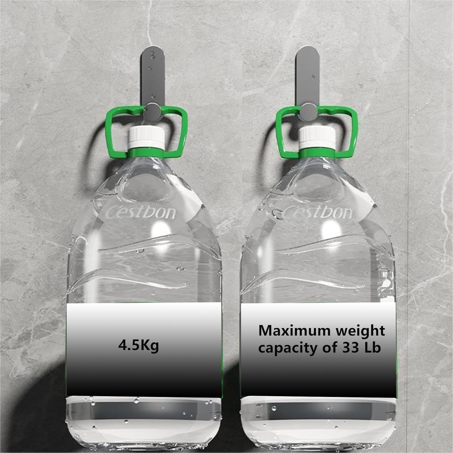 No-Drill Wall Hooks Heavy Duty 33LB 2 Pack
