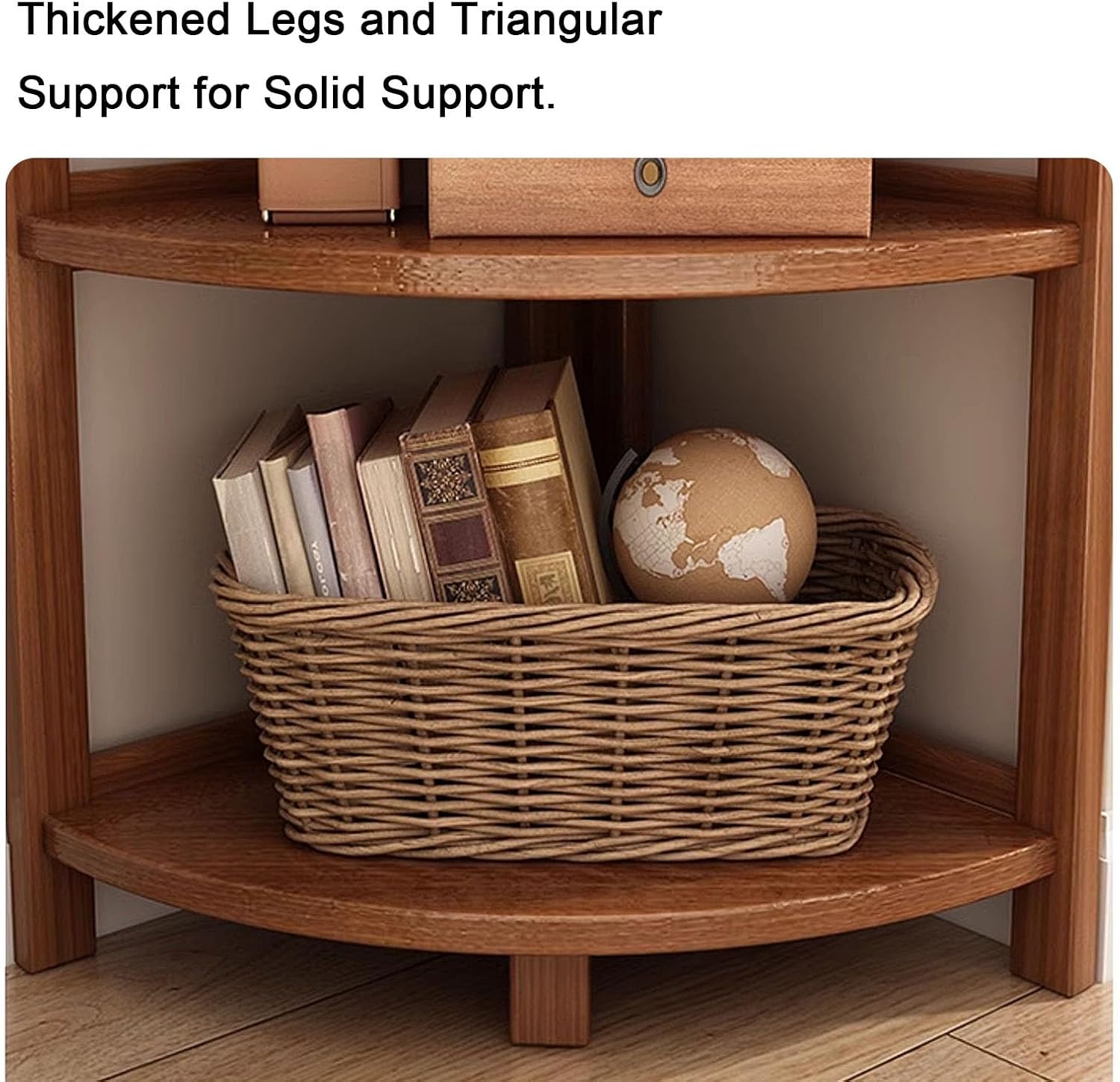 WHYATT Red Corner Storage Shelf Unit