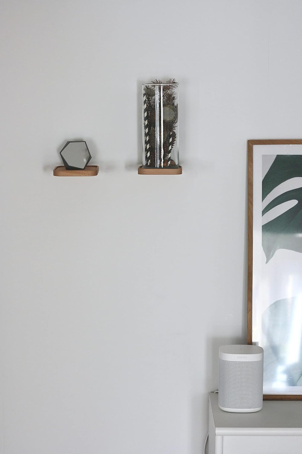Wooden Floating Shelf Set of 2 Square Design
