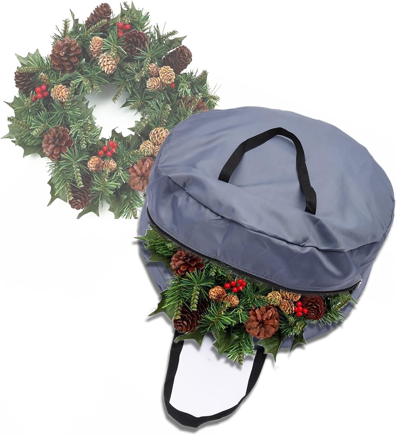 Keebgyy Heavy Duty Christmas Wreath Storage Bag 25In