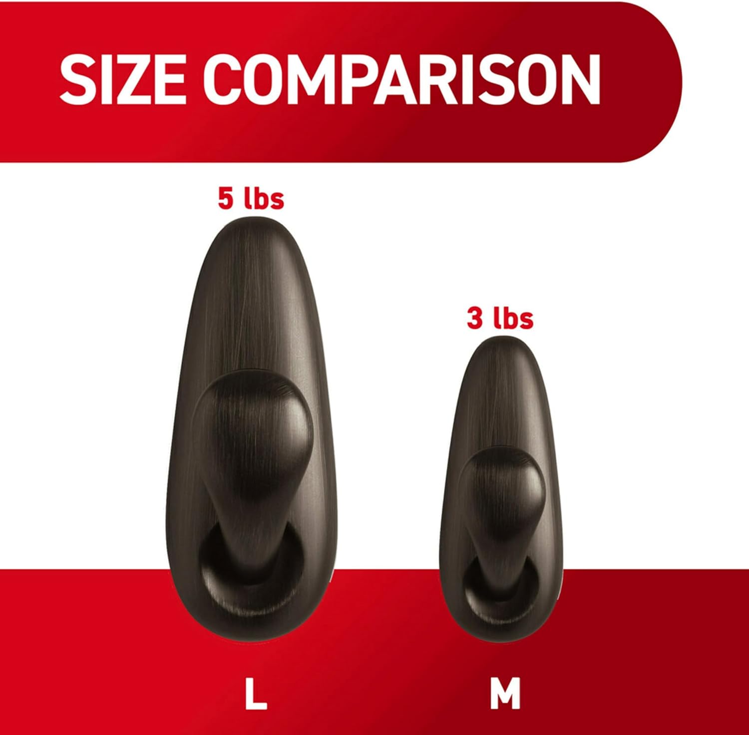 Command Medium Oil Rubbed Bronze Wall Hooks 2-Pack