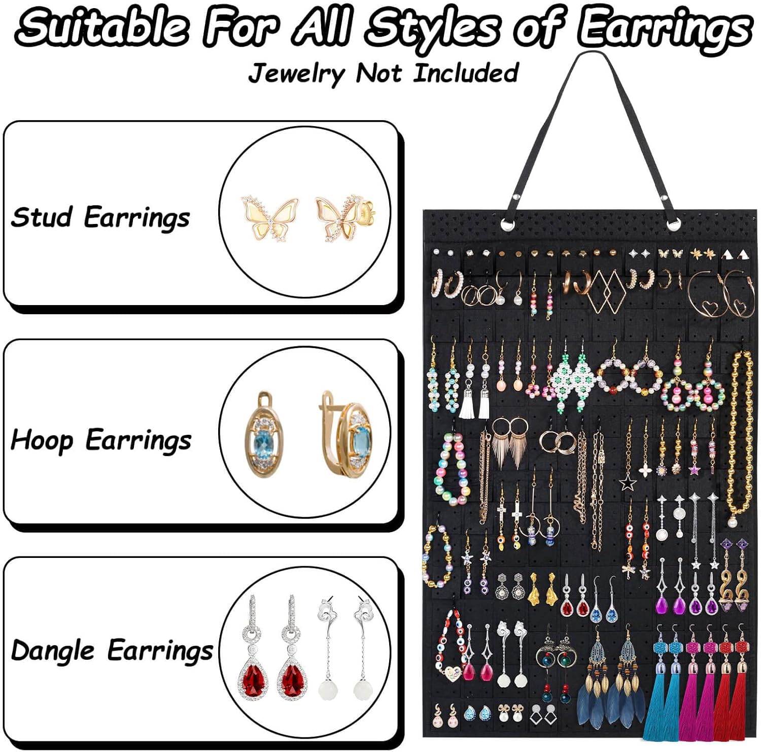 Caffox Wall Earring Holder with 20 Extra Hooks