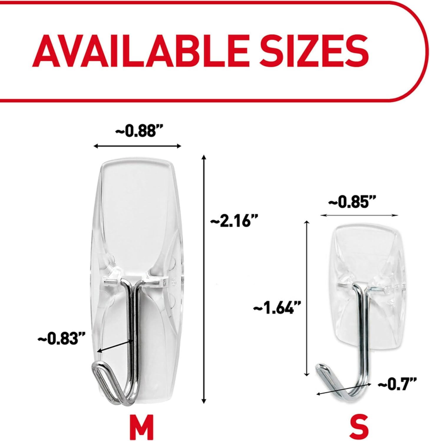 Command Medium Clear Wire Toggle Hooks 6-Piece