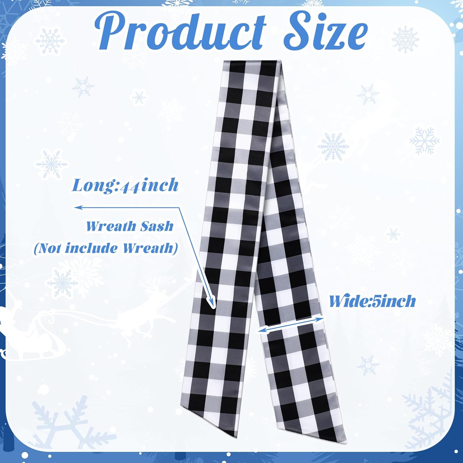 VitalCozy Wreath Sash for Front Door Satin Sash Holiday Decor