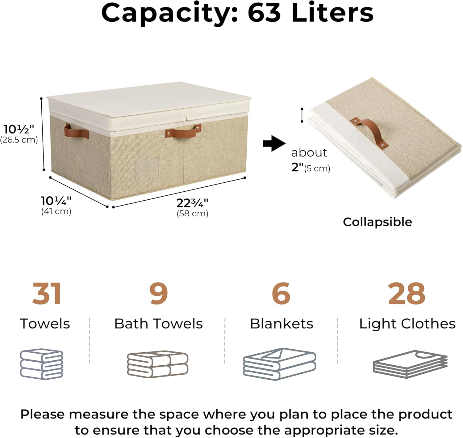Granny Says Decorative Storage Box with Lid 63L