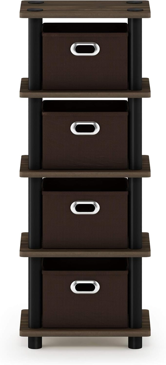 Furinno Turn-N-Tube 4-Bins Storage Rack